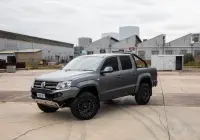 Volkswagen Amarok with 17x9 +30 ROH Vapour Matte Black Machined Accents Wheel in industrial area