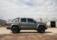 Volkswagen Amarok with 17x9 +30 ROH Vapour Matte Black Machined Accents Wheel in industrial area