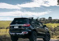Ford Everest with 17x9 +25 ROH Vapour Matte Black Machined Accents 4x4 Wheel