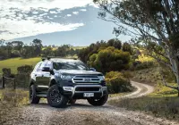 Ford Everest with 17x9 +25 ROH Vapour Matte Black Machined Accents 4x4 Wheel