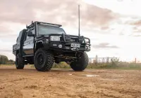 Toyota 79 Series LandCruiser with ROH Assault Matte Black 4x4 Wheel