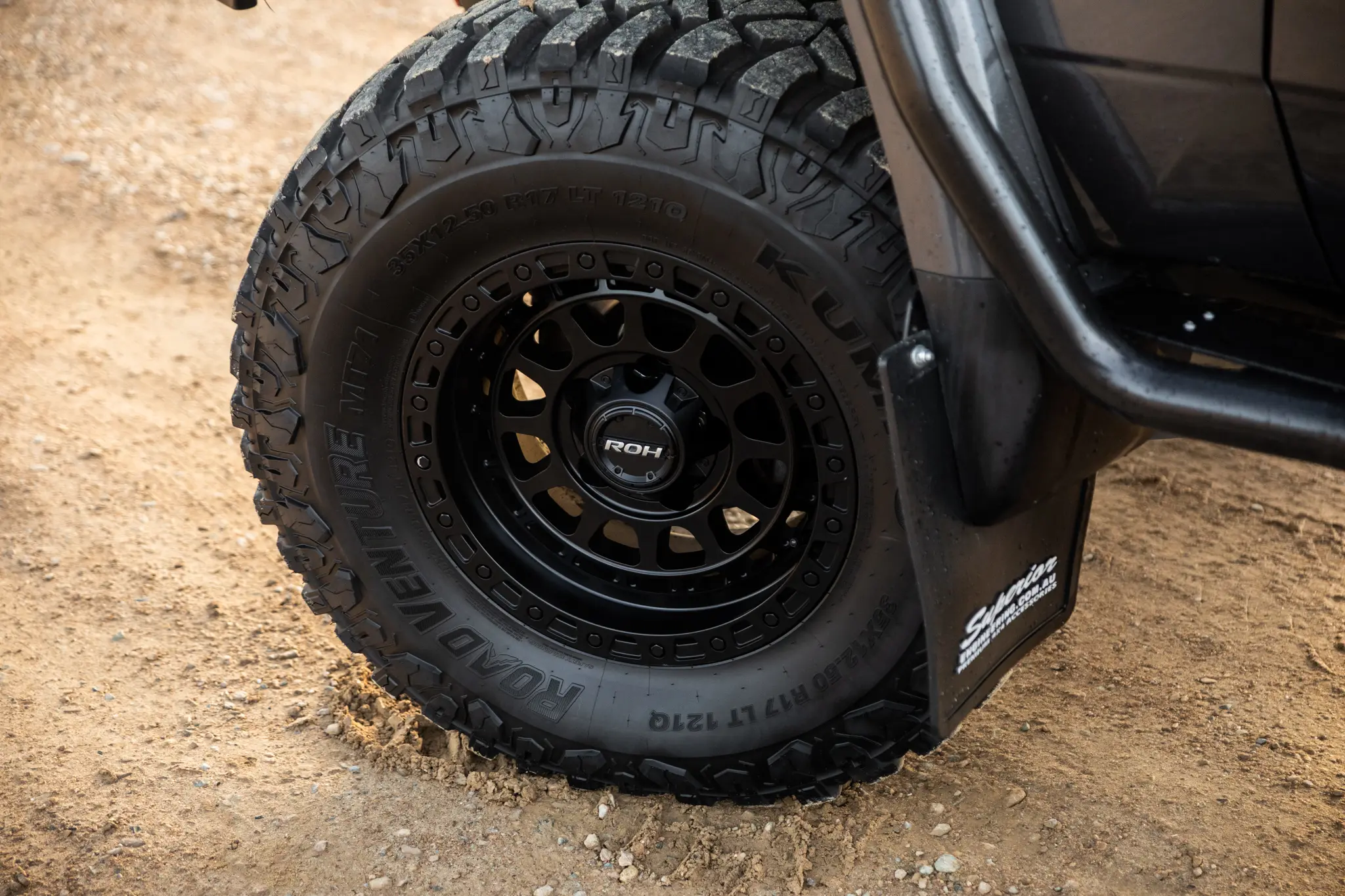 Toyota 79 Series LandCruiser with ROH Assault Matte Black 4x4 Wheel