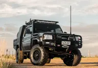 Toyota 79 Series LandCruiser with ROH Assault Matte Black 4x4 Wheel
