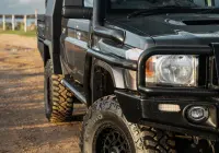 Toyota 79 Series LandCruiser with ROH Assault Matte Black 4x4 Wheel