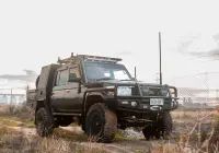 Toyota 79 Series LandCruiser with ROH Assault Matte Black 4x4 Wheel