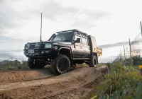 Toyota 79 Series LandCruiser with ROH Assault Matte Black 4x4 Wheel