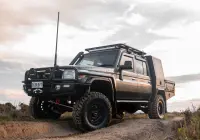 Toyota 79 Series LandCruiser with ROH Assault Matte Black 4x4 Wheel