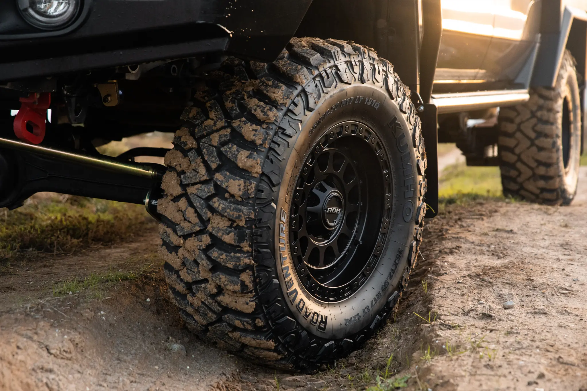 Toyota 79 Series LandCruiser with ROH Assault Matte Black 4x4 Wheel