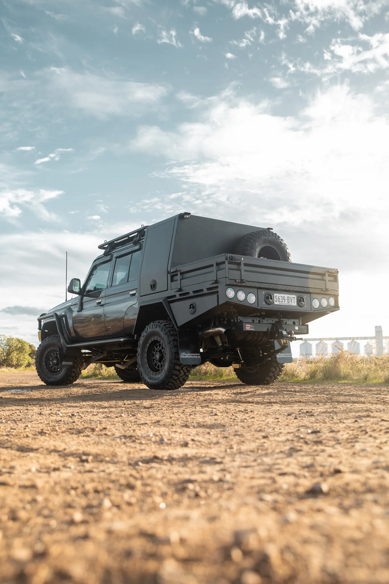 Toyota 79 Series LandCruiser with ROH Assault Matte Black 4x4 Wheel