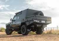Toyota 79 Series LandCruiser with ROH Assault Matte Black 4x4 Wheel
