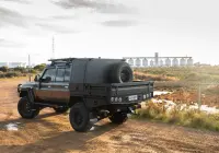 Toyota 79 Series LandCruiser with ROH Assault Matte Black 4x4 Wheel