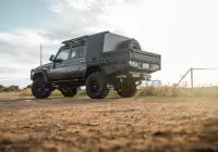 Toyota 79 Series LandCruiser with ROH Assault Matte Black 4x4 Wheel