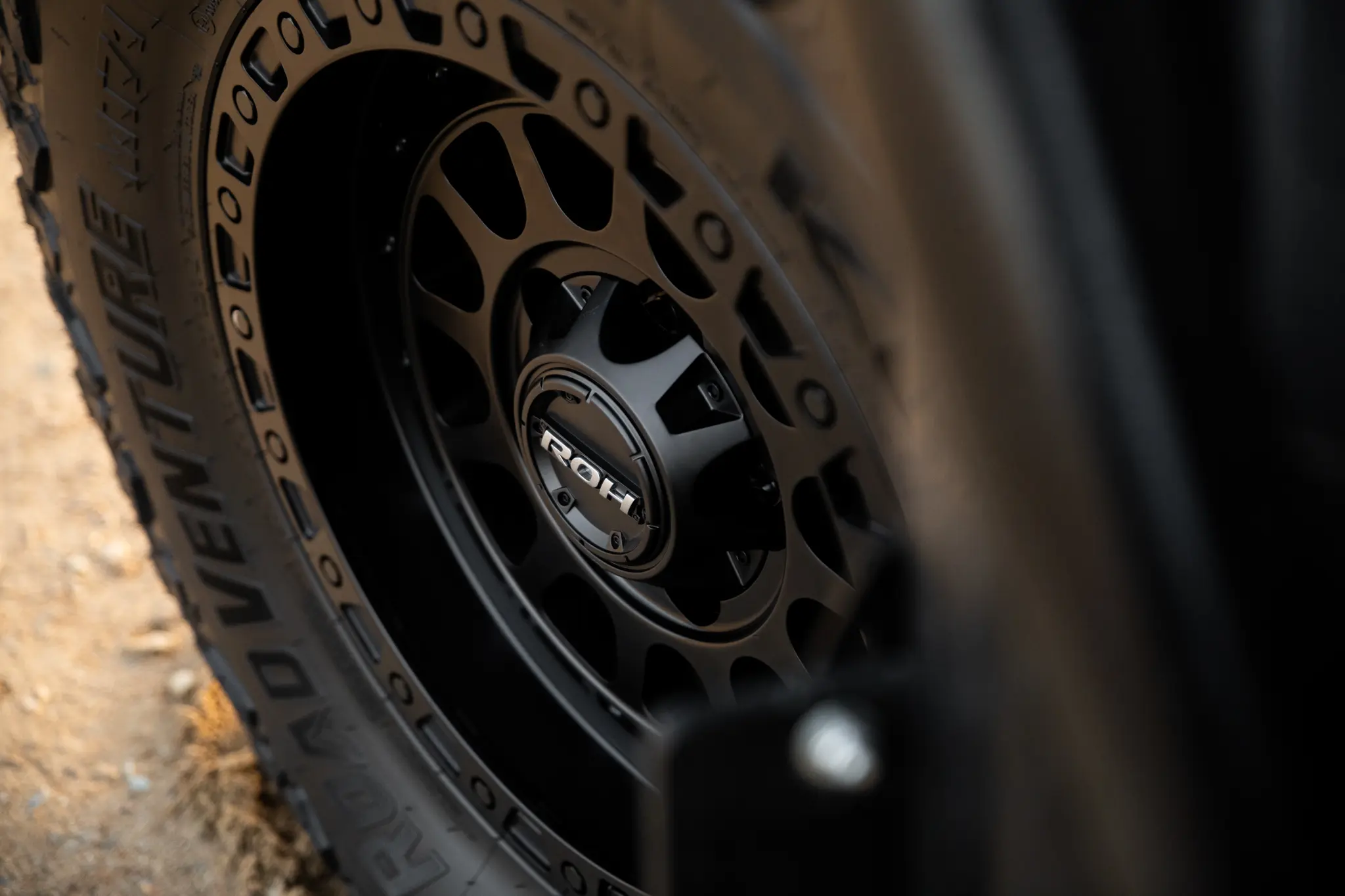 Toyota 79 Series LandCruiser with ROH Assault Matte Black 4x4 Wheel