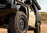 Ford Ranger Super Duty with 18x9 +20 Graphite Centre Black Lip Assault 4x4 Wheel Design off road