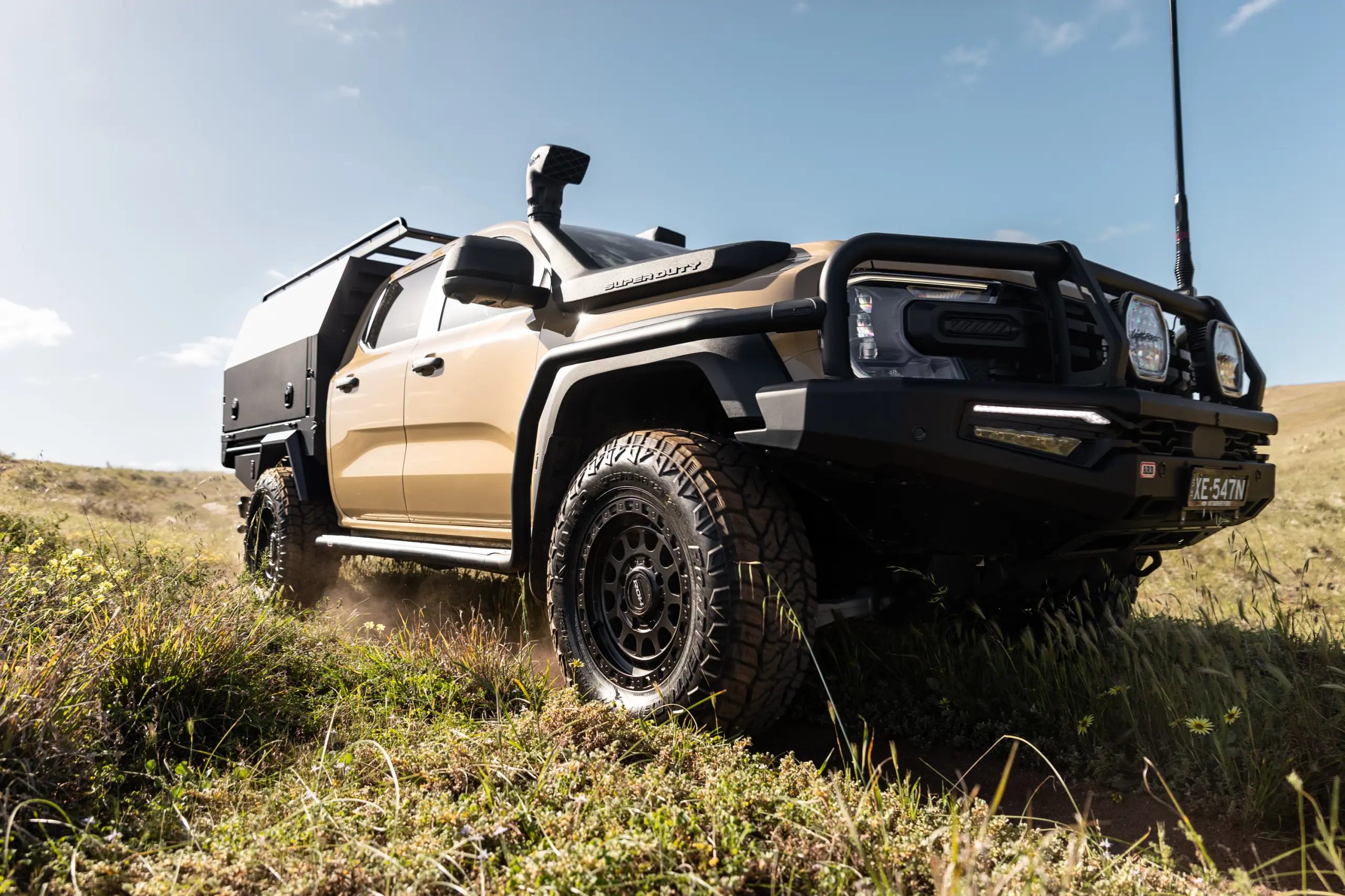 Ford Ranger Super Duty with 18x9 +20 Matte Black Assault 4x4 Wheel Design off road