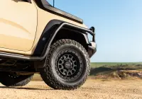 Ford Ranger Super Duty with 18x9 +20 Matte Black Assault 4x4 Wheel Design off road