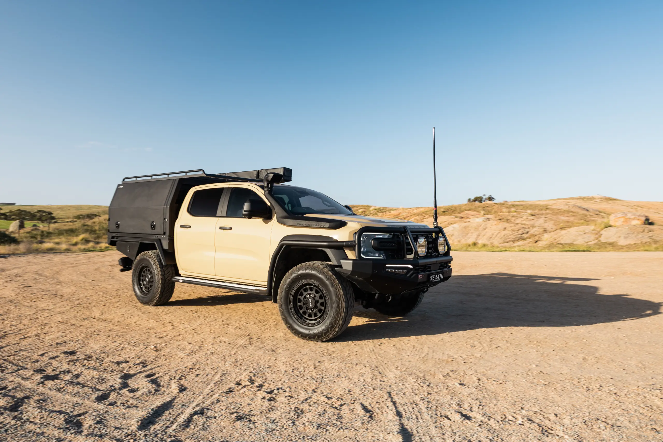 Ford Ranger Super Duty with 18x9 +20 Matte Black Assault 4x4 Wheel Design off road