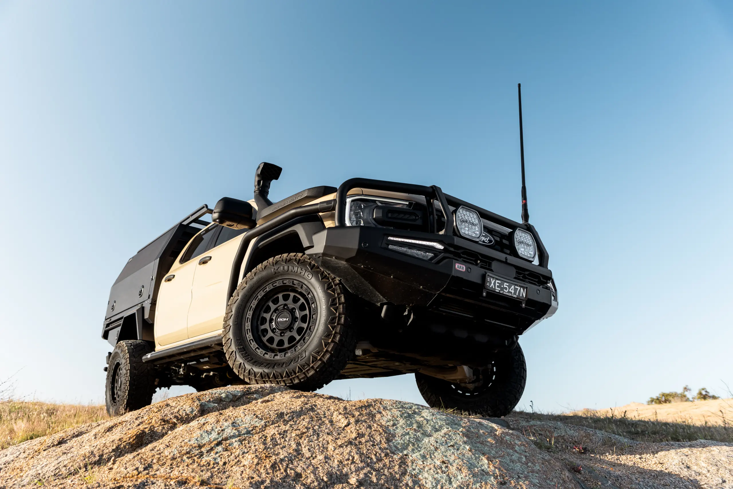 Ford Ranger Super Duty with 18x9 +20 Matte Black Assault 4x4 Wheel Design off road