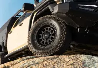 Ford Ranger Super Duty with 18x9 +20 Matte Black Assault 4x4 Wheel Design off road