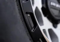Close-up of lip on ROH Atlas 4x4 Wheel in Machined Centre Black Lip finish