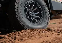 Toyota LandCruiser 76 Series with Graphite Centre Black Lip Raid 5 4x4 Wheel off road