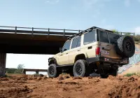 Toyota LandCruiser 76 Series with Graphite Centre Black Lip Raid 5 4x4 Wheel off road