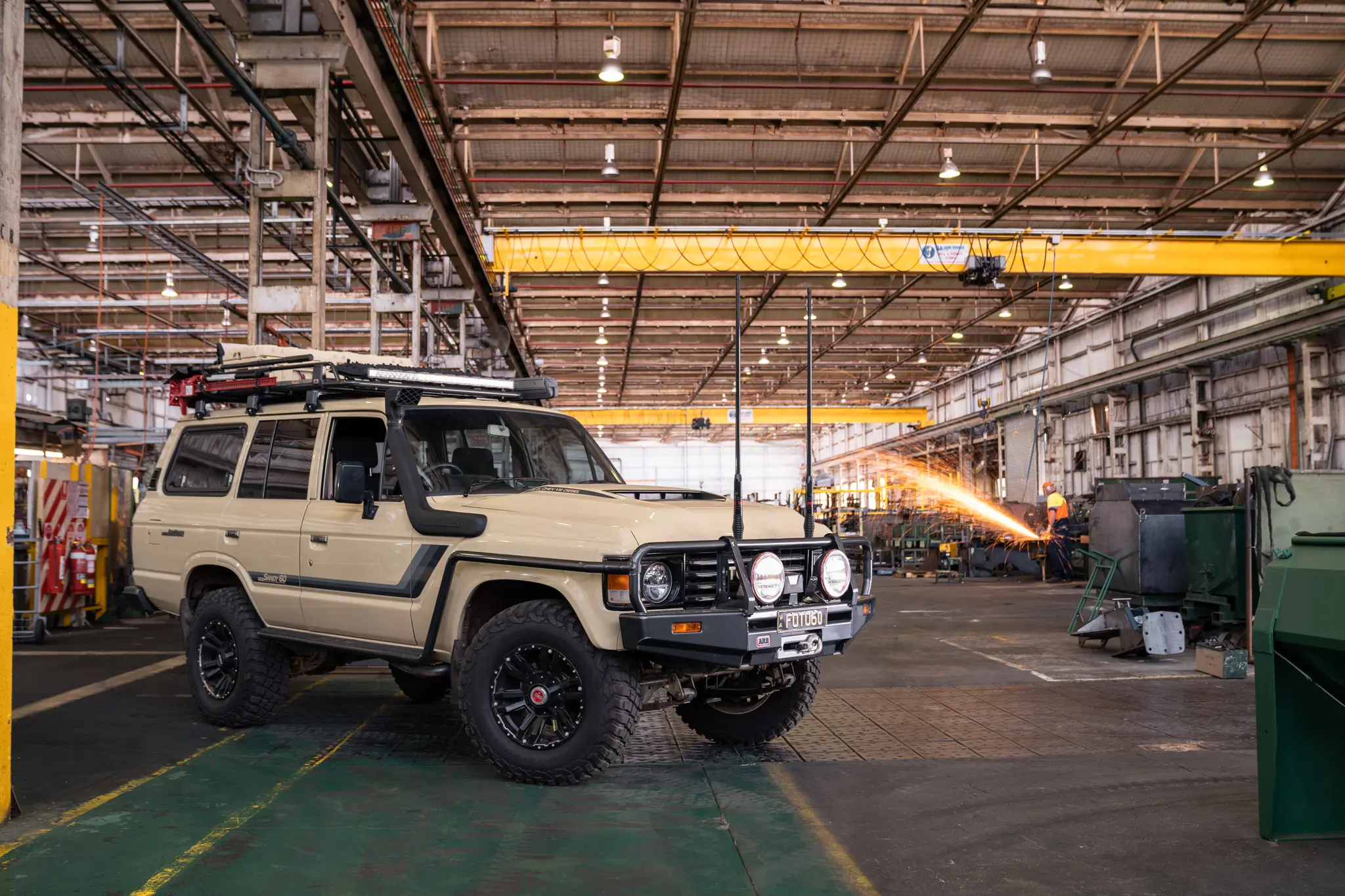 Toyota 60 Series LandCrusier with ROH Vapour 4x4 Matte Black Machined Accents Wheel