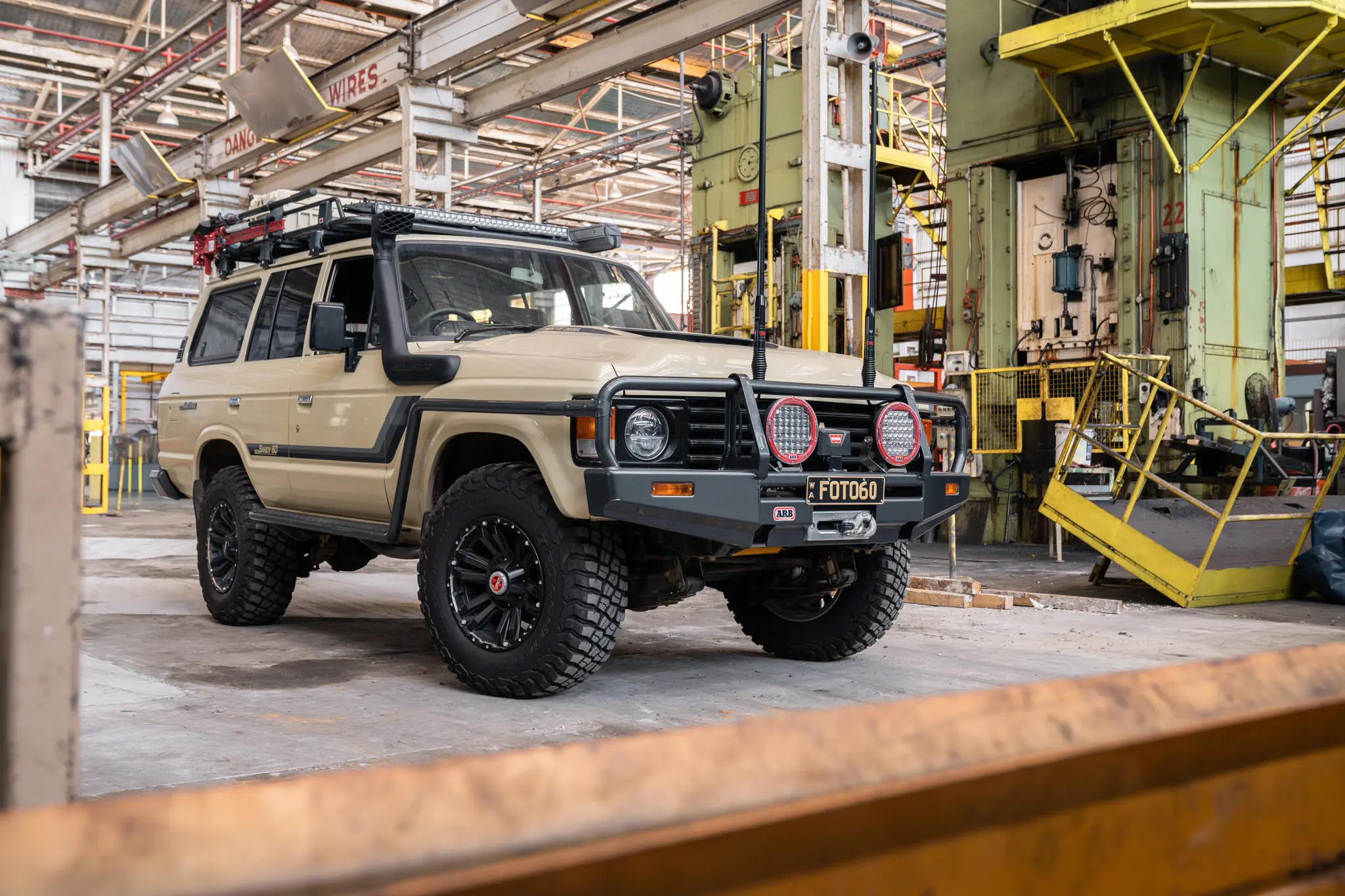 Toyota 60 Series LandCrusier with ROH Vapour 4x4 Matte Black Machined Accents Wheel
