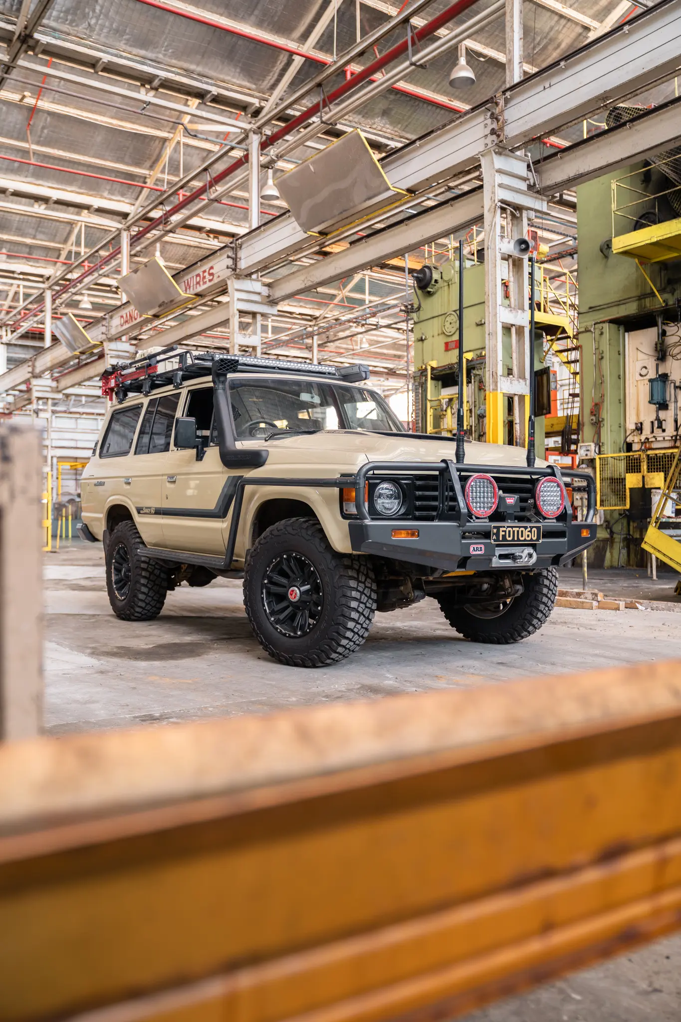 Toyota 60 Series LandCrusier with ROH Vapour 4x4 Matte Black Machined Accents Wheel