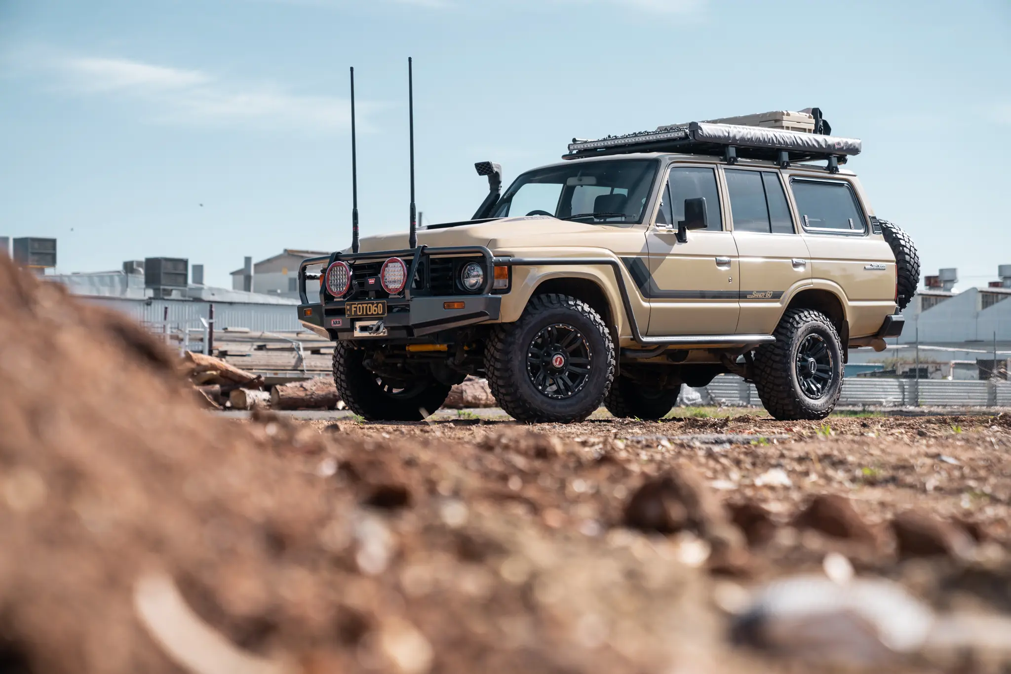 Toyota 60 Series LandCrusier with ROH Vapour 4x4 Matte Black Machined Accents Wheel