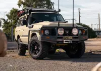 Toyota 60 Series LandCrusier with ROH Vapour 4x4 Matte Black Machined Accents Wheel