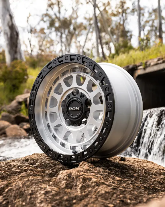 ROH Assault Machined Centre Black Lip Wheel on rivers edge