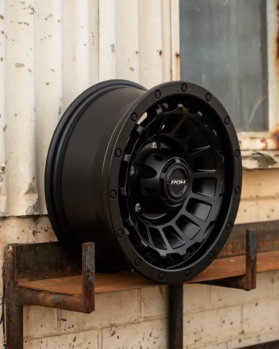 ROH One Twenty Matte Black 4x4 Alloy Wheel at Industrial Warehouse