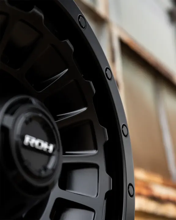 ROH One Twenty Matte Black 4x4 Alloy Wheel at Industrial Warehouse