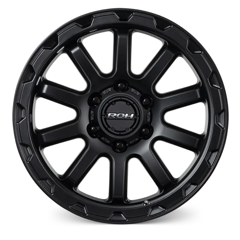ROH Onyx Matte Black 4x4 Alloy Wheel Front View