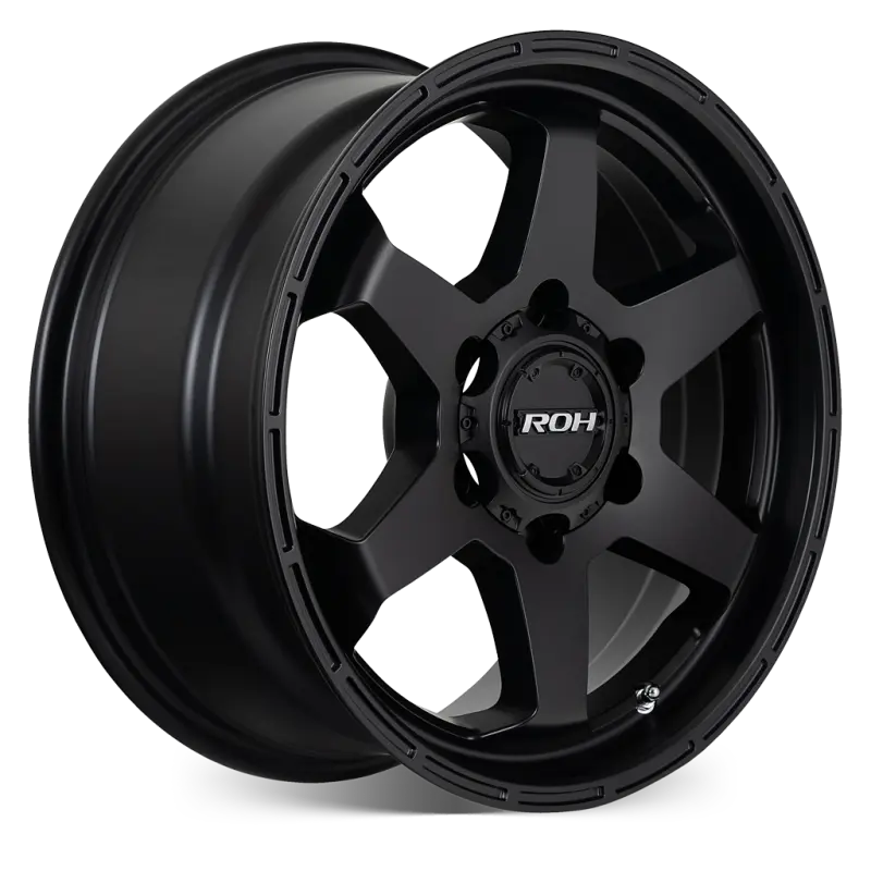 ROH Torque 4x4 Alloy Wheel in Matte Black Angled View