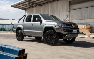 VW Amarok with Vapour wheels on industrial factory site