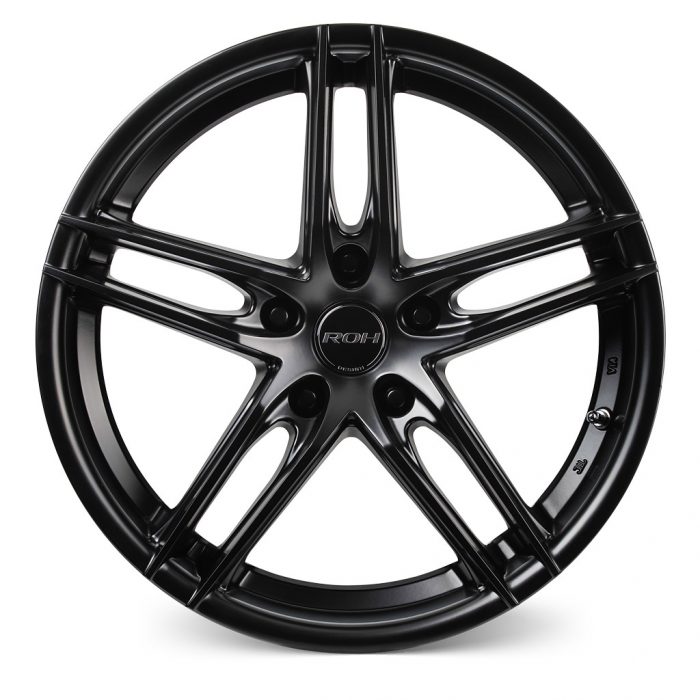 ROH Monaco black alloy wheel front view