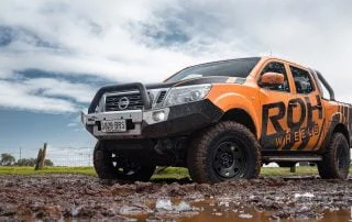 NP300 Navara in Mud on ROH Steel-wheels