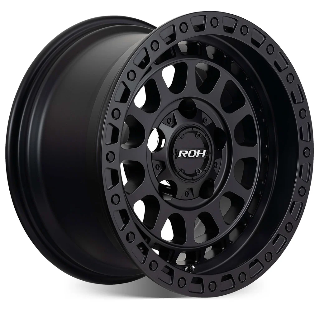 Assault matt black 4x4 wheel on more angle