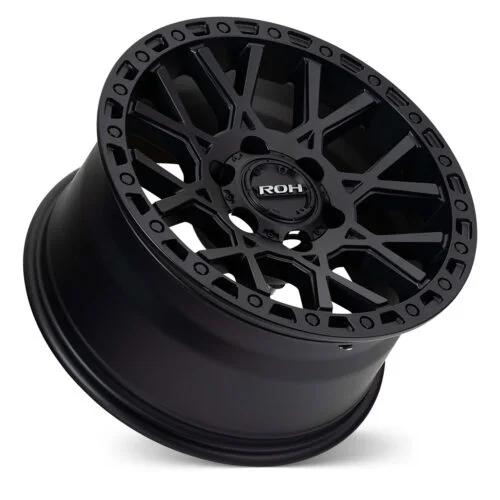 Crawler matt black concave 4x4 wheel on concave angle