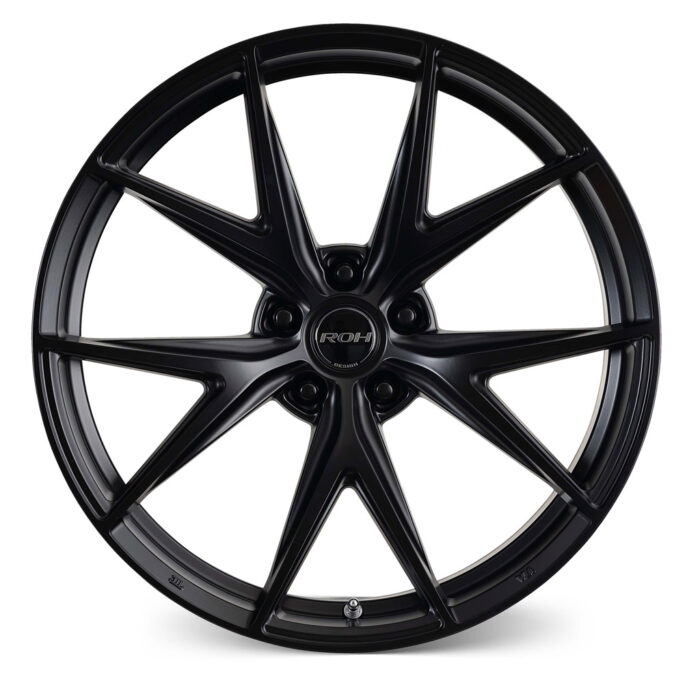 Forza black alloy wheel front view