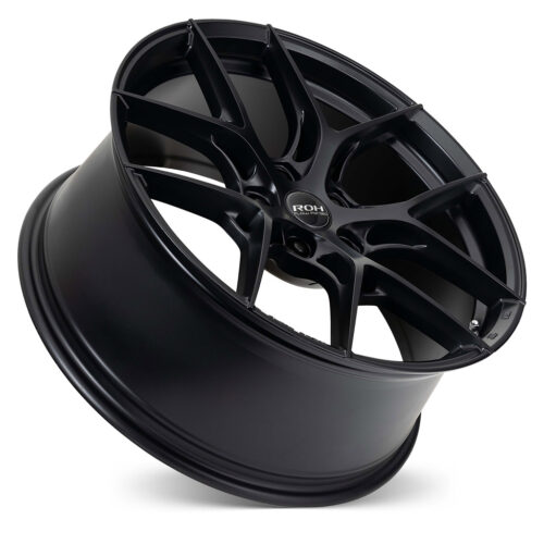 RF6 black flow forged alloy wheel on concave angle