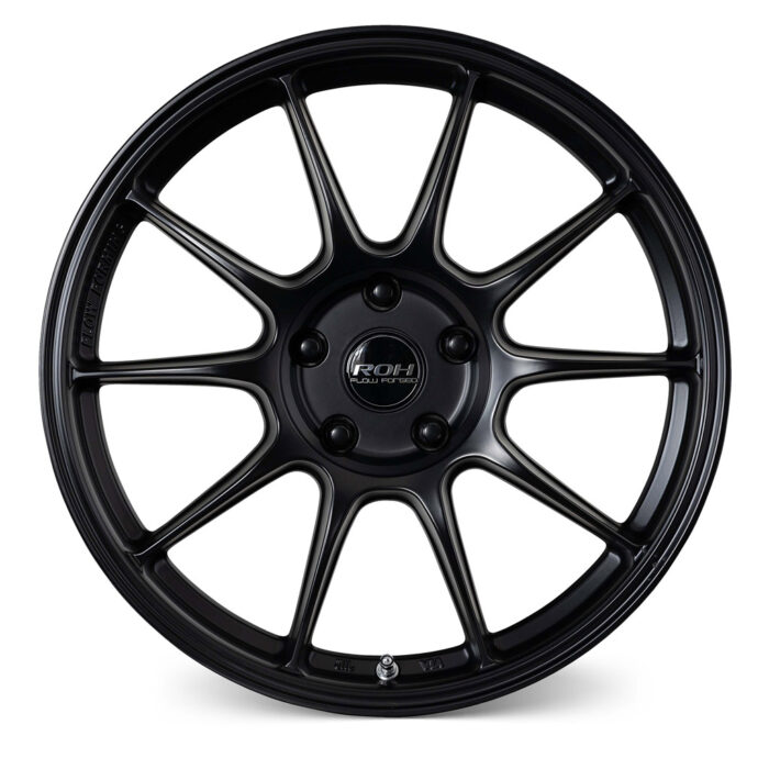 RF7 black flow forged wheel front view
