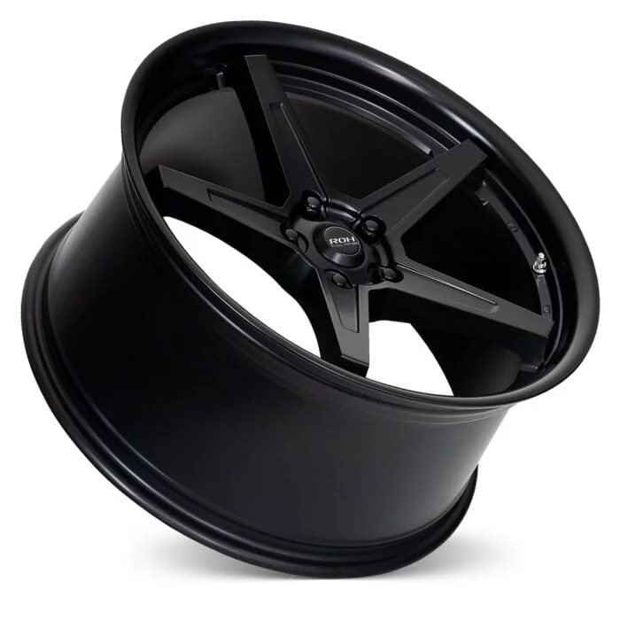 RF6 black flow forged rim concave view