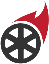 Flaming wheel icon