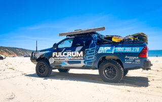 ROH Hammer 4x4 wheels on Toyota HiLux at the beach