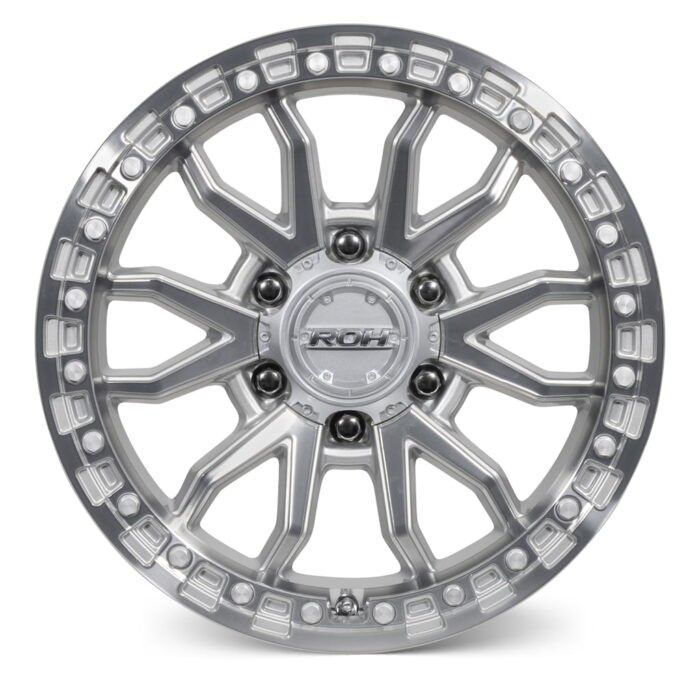 raid 4x4 wheel machined finish front view