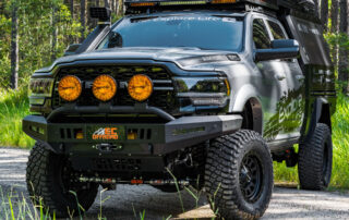 Front View of The Explore Life RAM with ROH Assault 4x4 Wheels