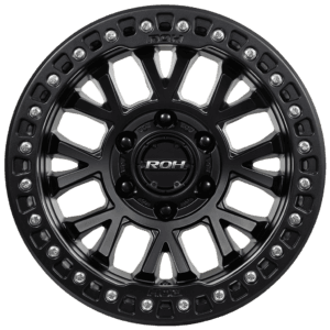 Matte Black + Black Ring + Silver Bolts